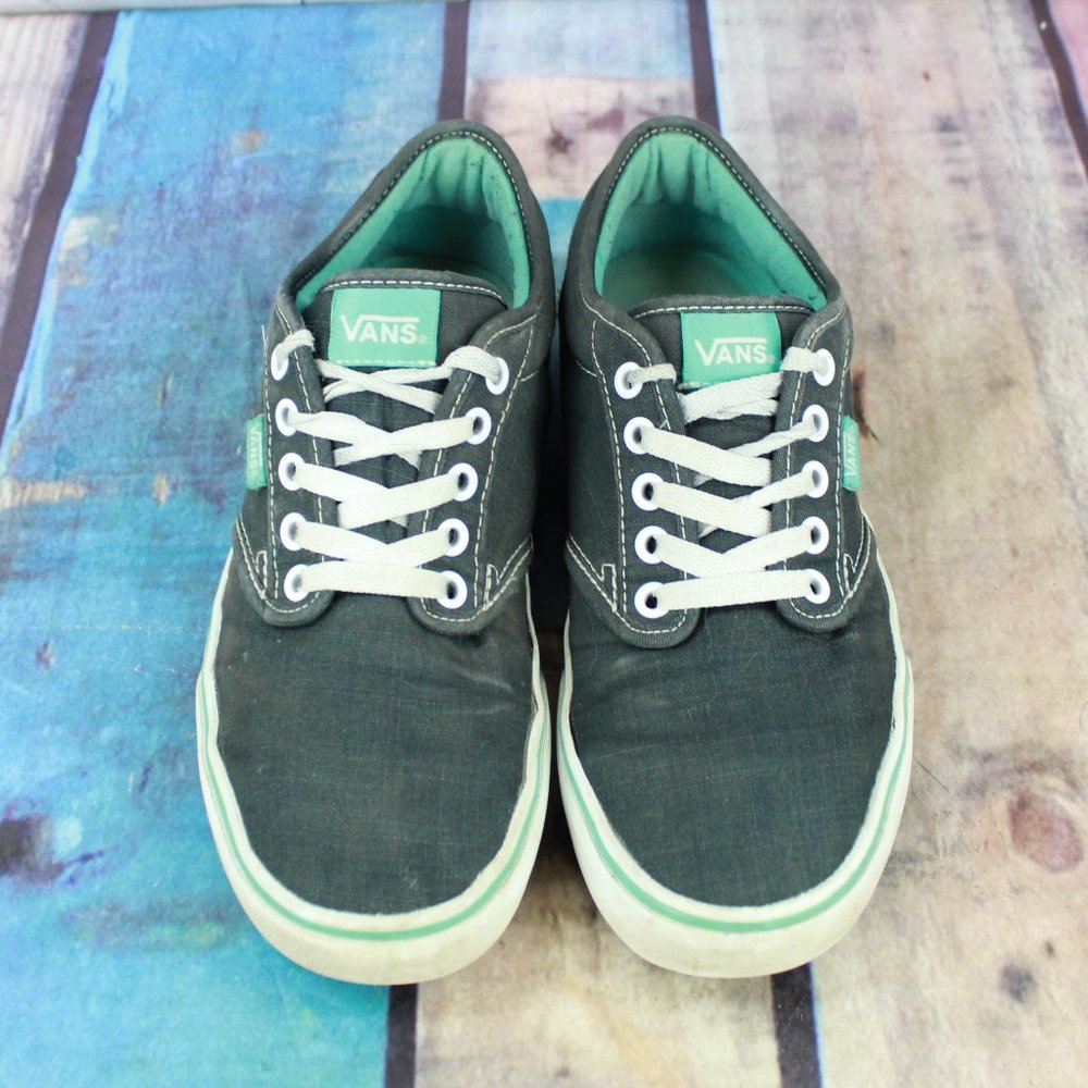 Vans Gray Canvas Tennis Shoes Low Top Lace-up Sneakers Shoe Size 9 - Picture 5 of 9
